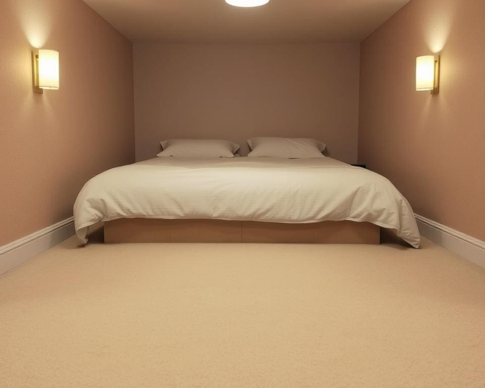 vloerbedekking compacte slaapkamer