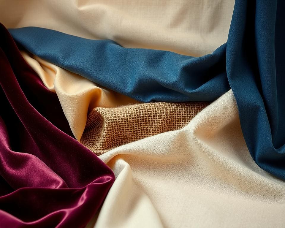 Combinaties van stoffen en texturen