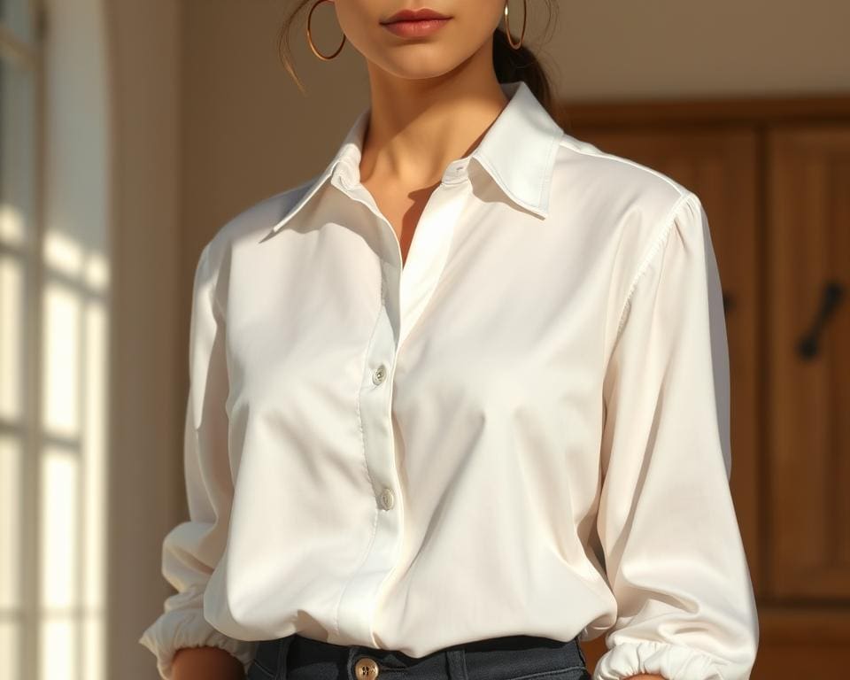 klassieke witte blouse