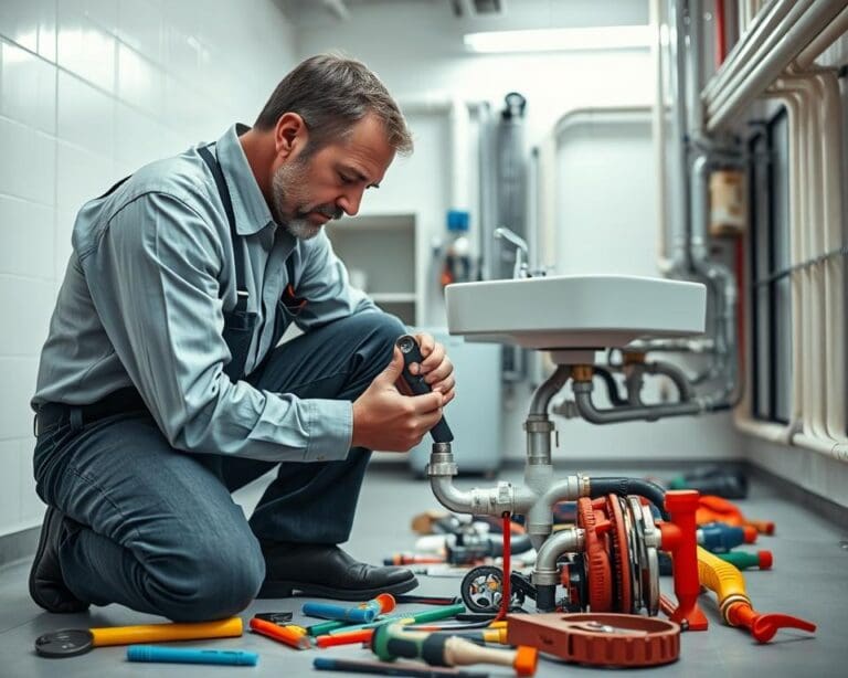 Hoe werkt een loodgieter aan leidingwerk?