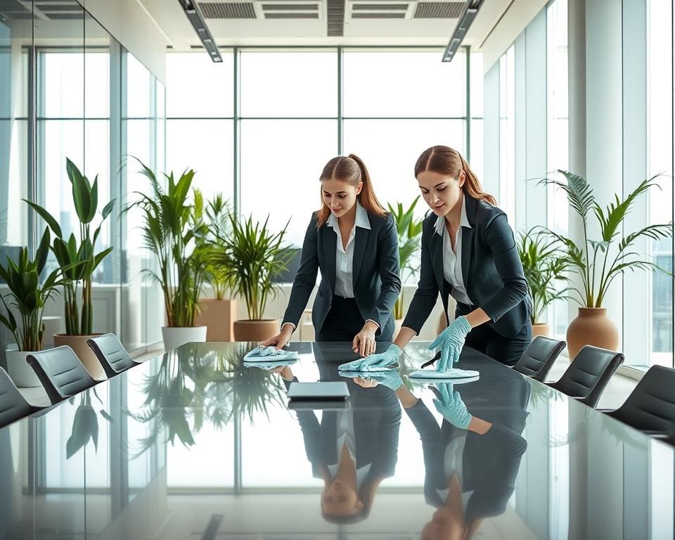 Hoe werkt een schoonmaakbedrijf voor kantoren?