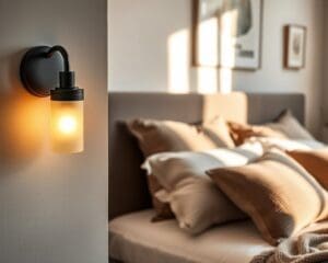Welke wandlamp past naast het bed?