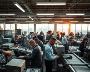 Werken in ploegendienst in fabrieken