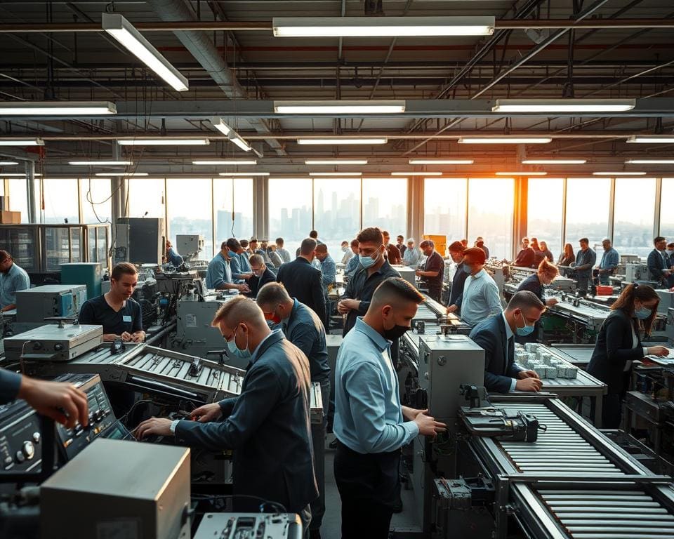 Werken in ploegendienst in fabrieken