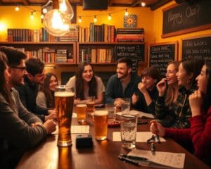 Wat maakt een pubquiz in een café gezellig?