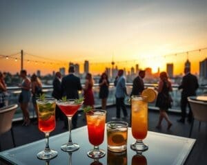cocktails rooftop bar