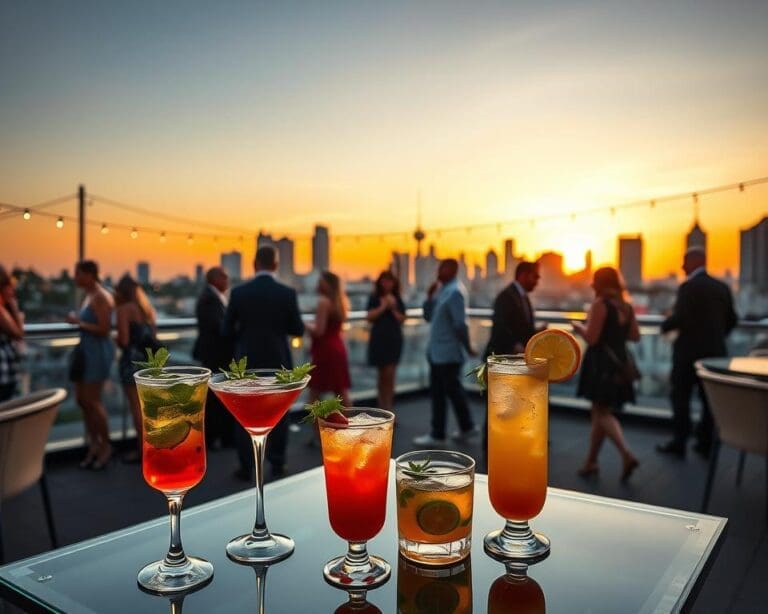 cocktails rooftop bar